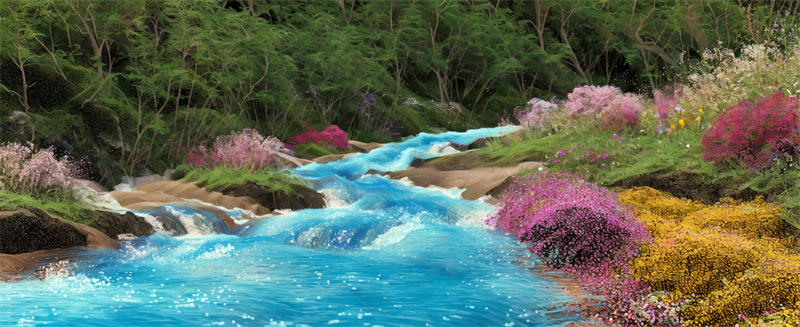 花园草甸溪流